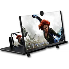 Telefon Ekran Büyüteci – 12” Hd Görüntü, Göz Koruma, Katlanabilir ve Taşınabilir, Film & Oyun Için