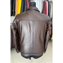 Derije Elvis Hakiki Deri Erkek Kestane Mont