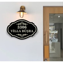 Zafrak Reklam Villa -Site -Konak - Daire Apartman İsimliği - Apartman Tabelası 50X35 cm Kişiye Özel