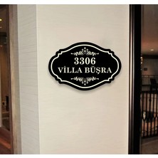 Zafrak Reklam Villa -Site -Konak - Daire Apartman İsimliği - Apartman Tabelası 50X35 cm Kişiye Özel