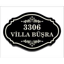 Zafrak Reklam Villa -Site -Konak - Daire Apartman İsimliği - Apartman Tabelası 50X35 cm Kişiye Özel