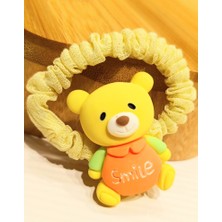 Monalisa Home Sarı Lüks Gösterişli Ayıcık Figürlü Lastik Toka