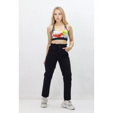 Gzt Tekstil Kadın Beli Lastikli Likrasız Kot Pantolon
