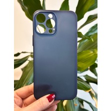 Iphone 13 Pro Max Lacivert Mat Şeffaf Ultra Ince Yumuşak Silikon Kılıf
