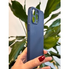 Iphone 13 Pro Max Lacivert Mat Şeffaf Ultra Ince Yumuşak Silikon Kılıf