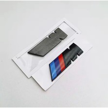 Bmw Yan Çamurluk ve Bagaj Abs M Logo Rozet Amblem (4,5 mm - 1,5 mm Gümüş)