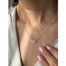Petite Özel Tasarım Arı 14K Altın Kaplama 925K Gümüş Kolye