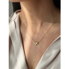 Petite Özel Tasarım Arı 14K Altın Kaplama 925K Gümüş Kolye