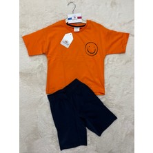 Nurcan Bebe Rolypoly Erkek Çocuk Turuncu Bermuda Takım