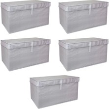 Çok Amaçlı Düzenleyici Kutu Organizer Cırt Cırtlı Hurç Mega Plus Boy 40 cm  x 30 cm  x 70 cm  (5 Adet)