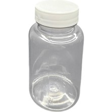 150ML Şeffaf  Tablet Şişesi Beyaz Kapak, 12 Adet, Tablet Şişesi, Ecza Şişesi, Kozmetik Şişe