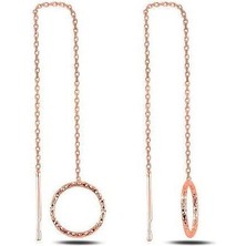 925 Ayar Gümüş Halka Model Japon Bayan Küpe