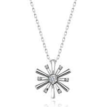 Gümüş Swarovski Zirconia Taşlı Kartanesi Bayan Kolye