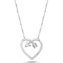 925 Ayar Kalbimin Saplantısı Kalp Bayan Gümüş Kolye