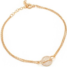 Gezegen Model Rose Renk Bayan Gümüş Bileklik