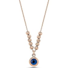 925 Ayar Göz Dorika Toplu Rose Gold Bayan Gümüş Kolye