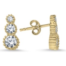 925 Ayar Süzme Model Zirkon Taşlı Kadın Küpe