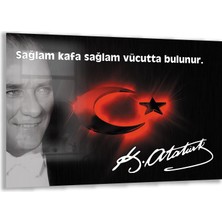 Exela Home Atatürk Sözleri 6 Cam Tablo - Yatay Motif 01-018