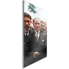 Atatürk Cam Tablo - Yatay Motif 01-020