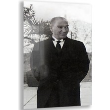 Atatürk Cam Tablo - Yatay Motif 01-030