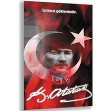 Atatürk Sözleri 7 Cam Tablo - Dikey Motif 02-006