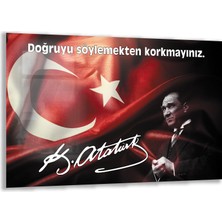 Exela Home Atatürk Sözleri 4 Cam Tablo - Yatay Motif 01-015