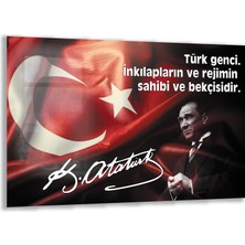 Exela Home Atatürk Sözleri 4 Cam Tablo - Yatay Motif 01-004
