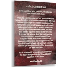 Exela Home Atatürk Sözleri 2 Cam Tablo - Dikey Motif 02-012