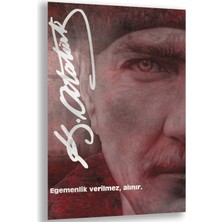 Atatürk Sözleri 2 Cam Tablo - Dikey Motif 02-019