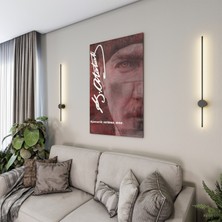 Atatürk Sözleri 2 Cam Tablo - Dikey Motif 02-019