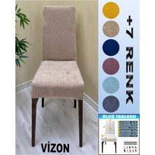 GL Home 6 Adet Babyface Kadife Kumaş Sandalye Kılıfı Yıkanabilir Likralı Esnek Lastikli, Sandalye Örtü