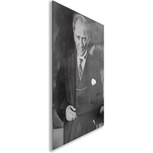 Atatürk Cam Tablo - Yatay Motif 01-034