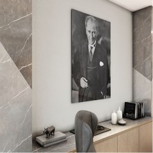 Atatürk Cam Tablo - Yatay Motif 01-034