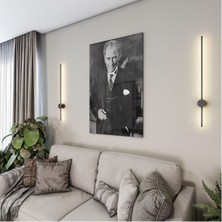 Atatürk Cam Tablo - Yatay Motif 01-034