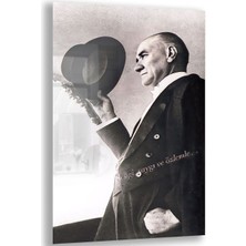Atatürk Cam Tablo - Yatay Motif 01-039