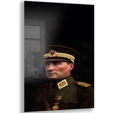 Atatürk Cam Tablo - Yatay Motif 01-088