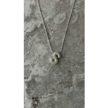 Keyper S Harfli Zirkon Taşlı Çelik Kolye