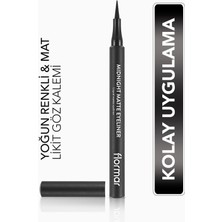 Luxury Mat Likit Kalem Eyeliner (Siyah) - Midnight Matte Eyeliner - 001 Black - 8690604532292 1 Adet
