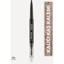 Luxury Iki Uçlu Açılı Kaş Kalemi ve Kaş Fırçası (Koyu Kahve) - Angled Brow Pencil - 004 - 8690604572069 1 Adet