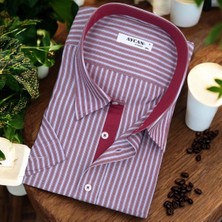 Pamuklu Klasik Kısa Kollu Pembe Cepli Erkek Gömlek (Regular Kalıp)