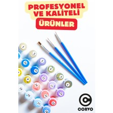 Corvo Sayılarla Boyama Seti Kasnaklı Boyalar ve Fırçalar Dahil 40X5CM Çadır Kamp