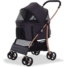 Eurodog Katlanabilir Köpek Arabası Siyah 64x50x98 cm