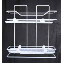 Zambak 2li Raf Siyah Beyaz (4887)