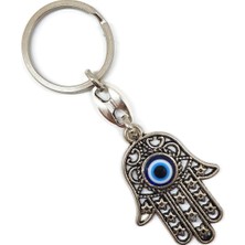 Sylvery Jewels Nazar Boncuklu Metal Fatma Eli Anahtarlık