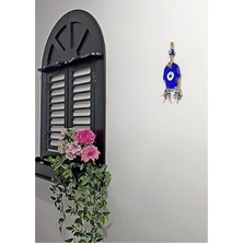 Cam Nazar Boncuğu Fatma Eli Figürü Duvar Süsü 20 x 6 cm