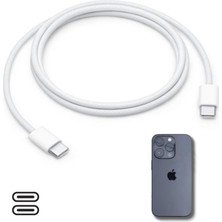 MiraaxxMiraaxx Apple 15/15 Pro Type-C To Type-C Hasır Örgü Hızlı Şarj Kablosu (1m) (4887)HBCV00008EYSIW