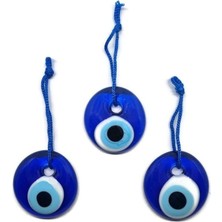 Cam Nazar Boncuğu 3'lü Set 4 cm  Cam Nazarlık