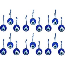 Cam Nazar Boncuğu 18'li Set Şeklinde 4 cm  Cam Nazarlık