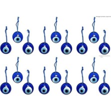 Cam Nazar Boncuğu 18'li Set Şeklinde 4 cm  Cam Nazarlık