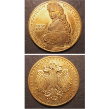 Escoines Koleksiyon 1837 - 1898 Elısabeth Kaıserın Von Österreıch Hk - A900 - 11.26GR 22 Ayar A900 Altın Madalya